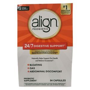 Align Probiotic Digestive Gut Health Daily Supplement Capsules, 84 count